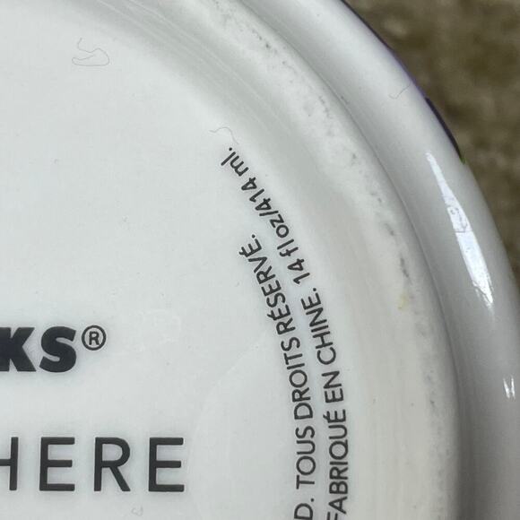 Starbucks Oregon 14 oz "You Are Here" Mug Blue Interior Pre-Owned No Chips‎ - Picture 4 of 5